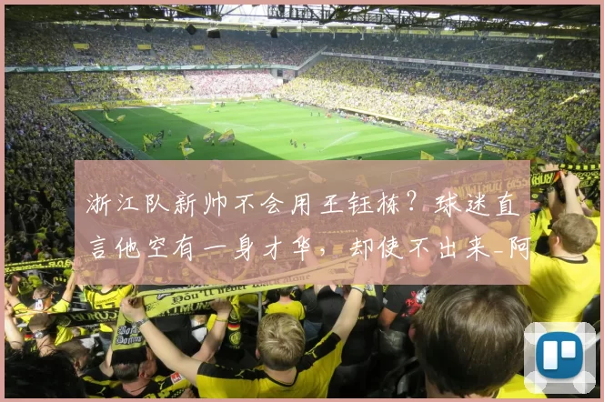 浙江队新帅不会用王钰栋？球迷直言他空有一身才华，却使不出来_阿洛伊西_比赛_卡达内
